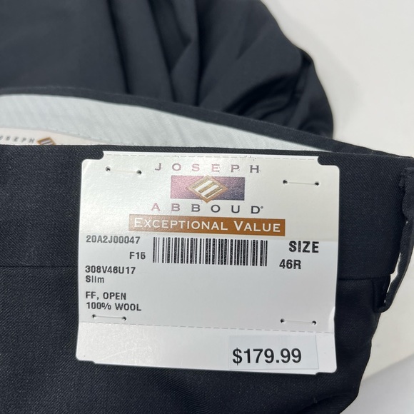 NWT Joe Joseph Abboud Dress Pants Mens 46R Blue Slim Fit Check Straight Leg GHO9 - Picture 5 of 7